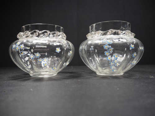 Pair antique glass - glass,