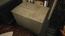Vintage Metal Heavy Duty File Storage Box Filing Cabinet
