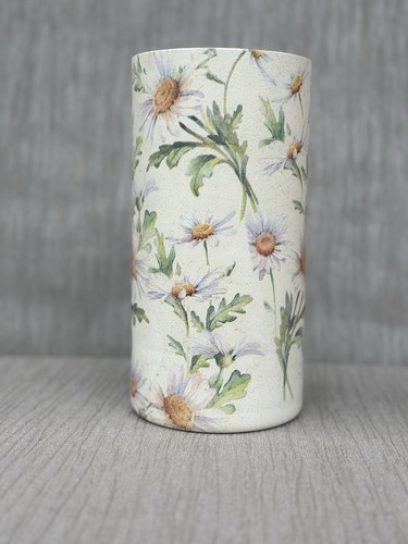 White daisy glass vase - daisy,