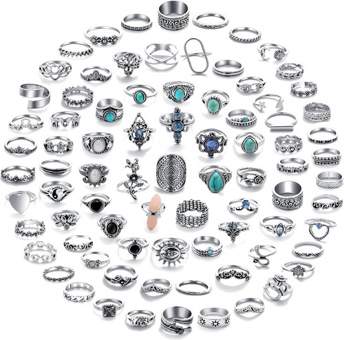 Vintage silver knuckle rings - vintage,