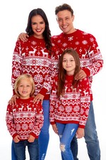 Mens Womens Kids Family Christmas Jumper Unisex Ladies Xmas Knit Sweater Novelty