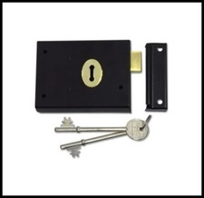 4" x 3" Black Rim Deadlock & 2