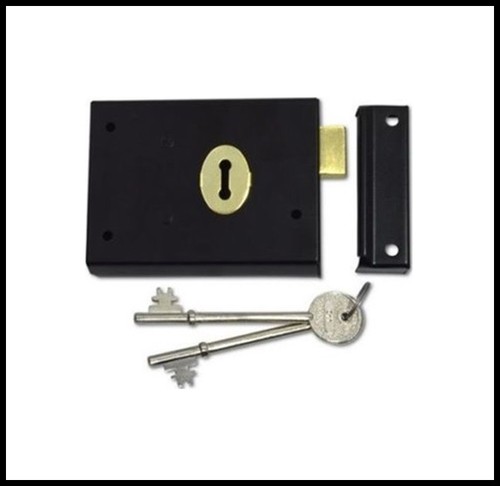 Black rim deadlock - black, 2