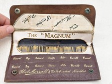VINTAGE ABEL MORRALL'S CELEBRATED NEEDLES THE MAGNUM CASED NEEDLE CASE