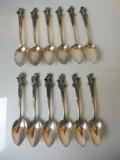12 Noble, Old Teaspoons, 900