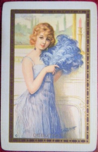 Debutante lady feather - lady, fan