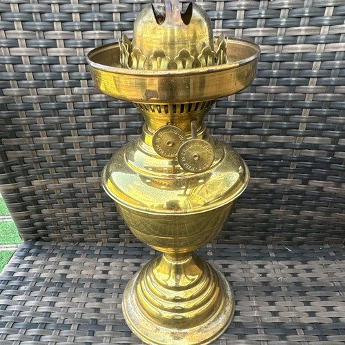 Vintage brass oil - lamp,