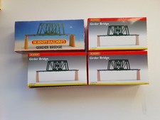4 Hornby R657 Girder Bridges 00 Gauge Boxed + bridge spares used