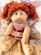 Vintage Jesmar Cabbage Patch Kids Doll girl mold 2 poodle ginger hair green eye