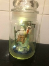 Olaf on a sledge Bespoke Handmade Dc/Ln fairy lamps and  figurines 