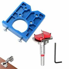 35mm Wood Hole Saw Concealed Hinge Hole Jig Cutter Guide Positioner +  Drill Bit