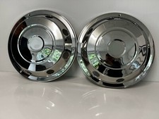 WHEEL TRIMS 17.5" TRUCK MOTORHOME HORSEBOX 2 x FRONT STEEL ,DAF, IVECO, 7.5 TON