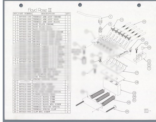 Floyd rose tremolo bridge - ii,