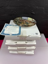 4 x Bradex Bradford Exchange Purr-fect Places Cat Collectors Plates 21 cm Set