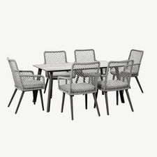 Arighi Bianchi Sienna Grey Outdoor/Garden Dining Table & 6 Chairs RRP £2249