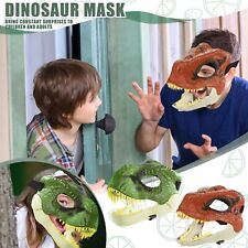 Halloween Dinosaur Mask Moving Jaw Dino Moveable Face Mask Cosplay Party Supply