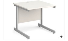 White Square Work Desk 80x 80 X 73cm(H) RRP Over £150 Available For Pick up Only