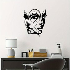 Abstract Face Metal Wall Art Decoration for Home Office Living Room bedroom