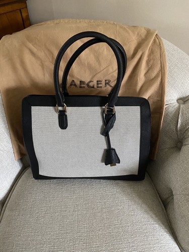 Jaegar black leather and - jaegar,