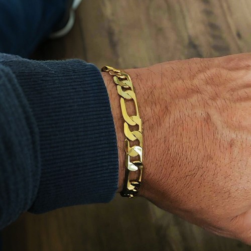 Men 14k gold plated - 14k, figaro