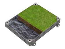 600 x 450 x 100mm Popular Manhole Cover for Grass Filling / Artificial Turf