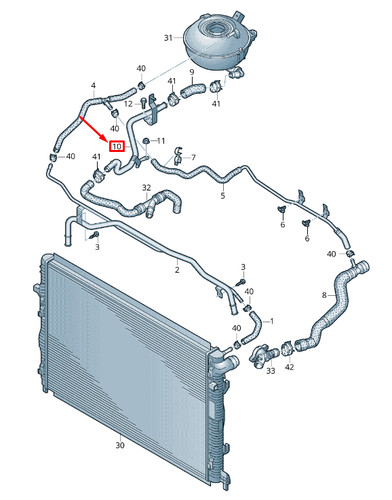 Audi rs3 engine coolant - engine, pipe