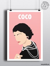 COCO CHANEL Minimalist Strong Female Print Minimal Inspirational Women Poster