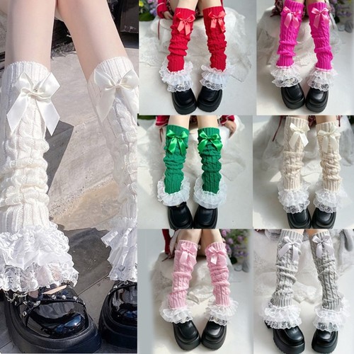 Layered ruffled lace - lace, leg