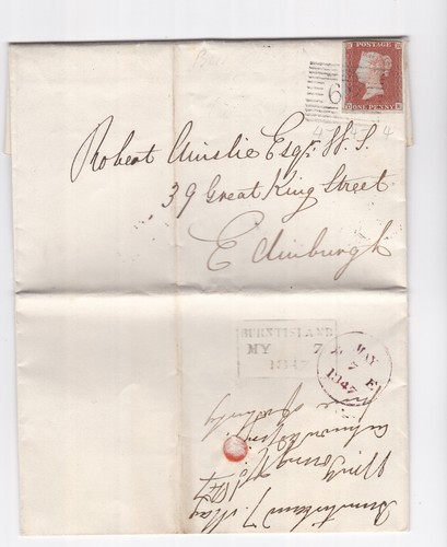 1847 penny red - qv,