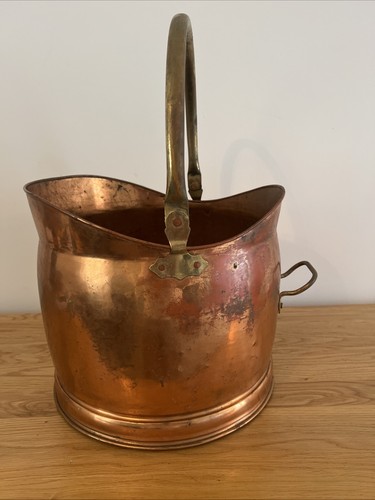 Vintage large brass fireside - brass,