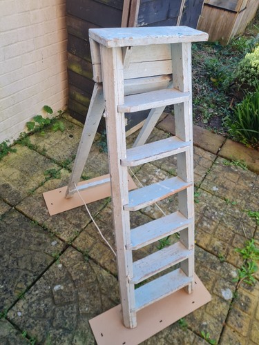 Vintage wooden rung step - vintage,