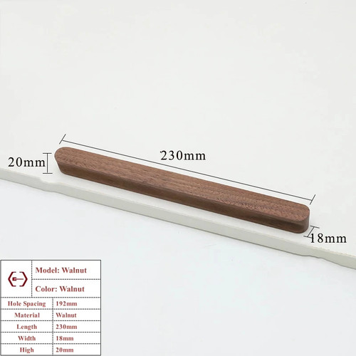 Wood cabinet handles walnut - wood,