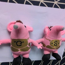 2 Clanger soft toy figures