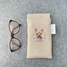 Dog Glasses Case, Floral Dog