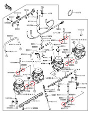KAWASAKI ZEPHYR ZR 750 91-94 C1-C4 Uprated Carb Fuel Breather T Piece O Ring Set