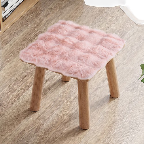 Faux rabbit fur chair cushion - rabbit,