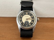 RARE VINTAGE LAGONDA 15 JEWEL MANUAL WIND BULLSEYE MILTARY STYLE FIELD WATCH-GWO