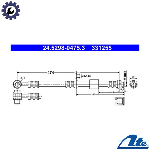 Brake hose 5298 - hose, for