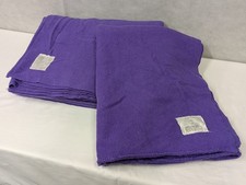 Genuine British Army Vintage Wool Thick Purple Blanket 2m x 1.6m - Dated 1974