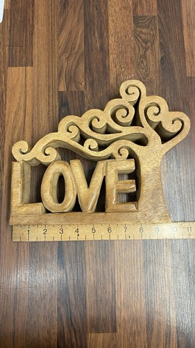 Carved wooden tree - carved,