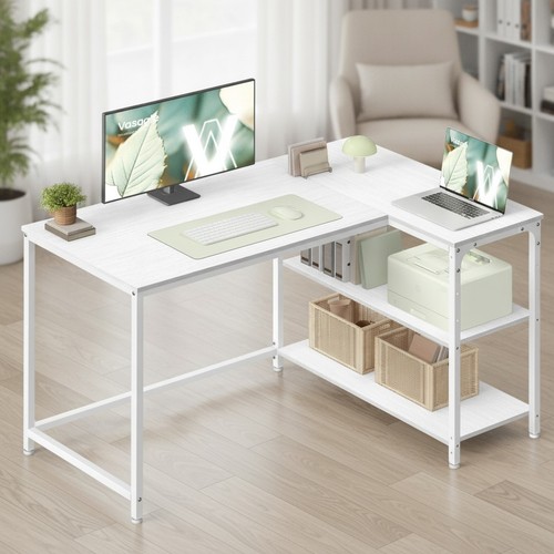 Elegant maple white shaped - elegant, l-shaped
