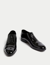 M&S Autograph Oxford Shoes – Black Leather – UK Size 11