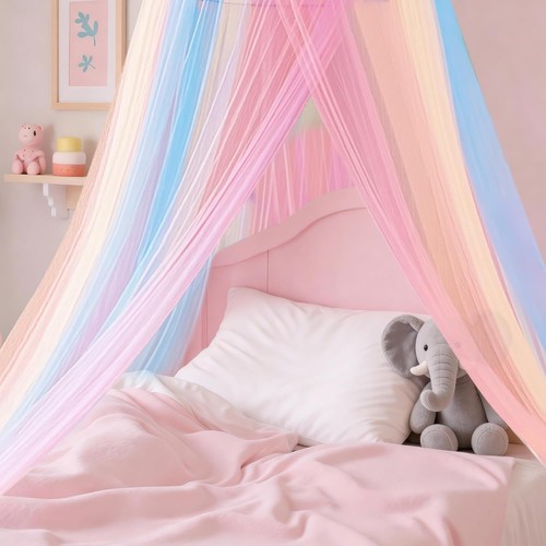 Rainbow bed canopy - rainbow, canopy,