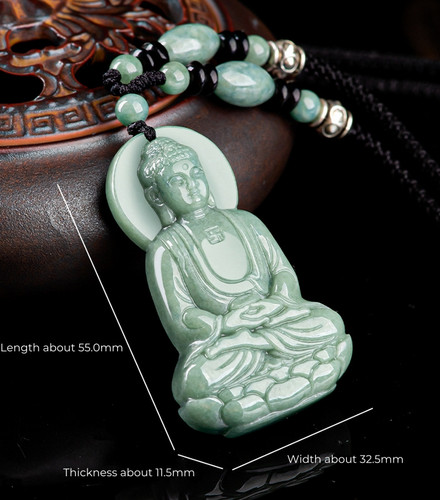 Burmese jade buddha pendant - burmese,