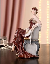Broadway Belles Sitting Lady Figurine  Dark Berry Ballgown  Charlotte  69566