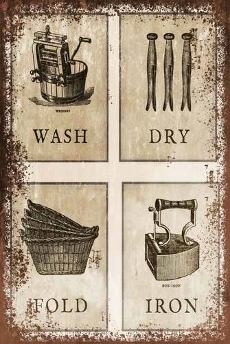 Laundry instruction vintage - laundry,