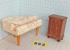 Vintage 1930s Strombecker Radio and pink grand piano USA 12th dolls house 692