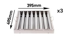 Canopy Grease Baffle Filter Stainless Steel Kitchen Extraction Hood (BOX OF 3)