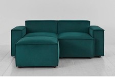 Swyft Model 03 2 Seater Left Chaise Sofa - Kingfisher Velvet RRP £2397