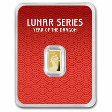 1 gram Gold Bar - 2024 APMEX Year of the Dragon (TEP, Series 2)